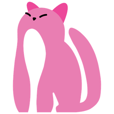Logo de Clara Valle: gatito rosa